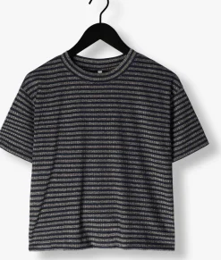 SUMMUM e top shortsleeve top lurex rib stripe><noscript><img width=