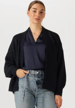 SUMMUM e vest puff sleeve cardigan cozy melange knit>DAMES Truien & Vesten