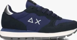 blauwe sun68 lage sneakers ally solid nylon