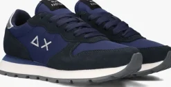 blauwe sun68 lage sneakers ally solid nylon