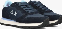 blauwe sun68 lage sneakers ally solid nylon