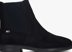 blauwe tommy hilfiger chelsea boots flag low chelsea