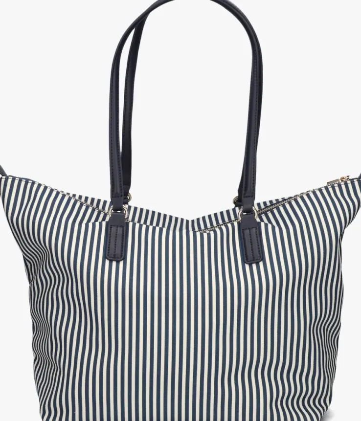 blauwe tommy hilfiger schoudertas poppy summer tote