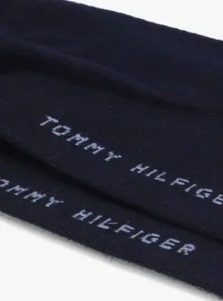 blauwe tommy hilfiger sokken th women sock casual 2p