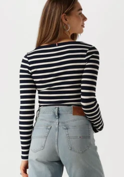 TOMMY HILFIGER e top slim 5x2 rib o-nk ls><noscript><img width=