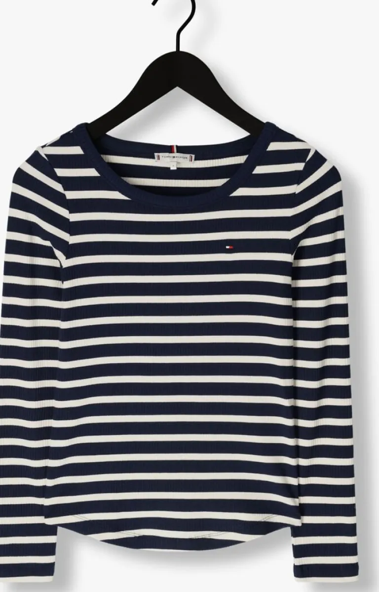 TOMMY HILFIGER e top slim 5x2 rib o-nk ls>DAMES Tops & T-Shirts