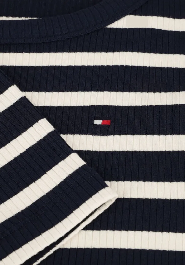 TOMMY HILFIGER e top slim 5x2 rib o-nk ls>DAMES Tops & T-Shirts