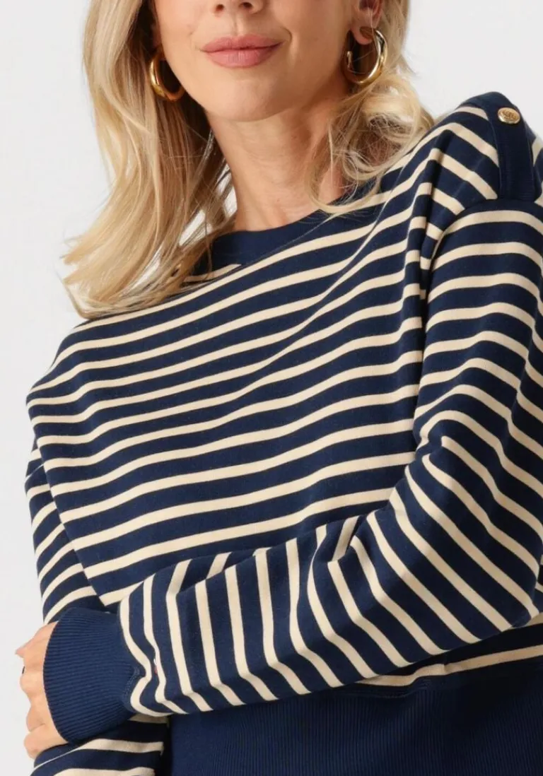 TOMMY HILFIGER e trui gold btn boat-nk swtshirt>DAMES Truien & Vesten