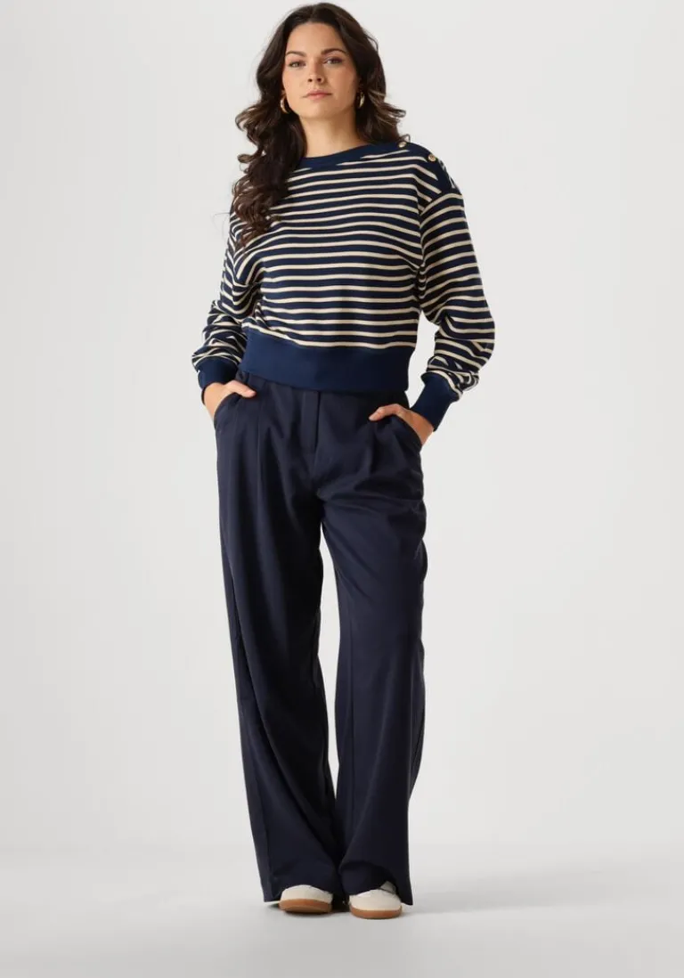 TOMMY HILFIGER e trui gold btn boat-nk swtshirt>DAMES Truien & Vesten