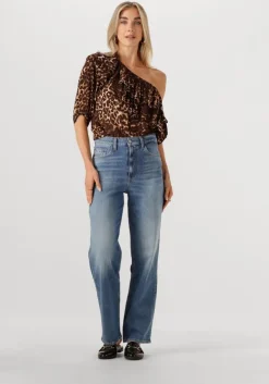 blauwe tommy jeans straight leg jeans layla hr slim str bi0134