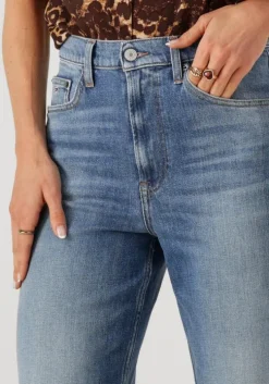 blauwe tommy jeans straight leg jeans layla hr slim str bi0134