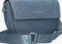 blauwe valentino bags schoudertas bigs denim flap bag