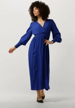 blauwe y.a.s. maxi jurk yasdrea ls long dress