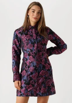 blauwe y.a.s. mini jurk yassulena ls shirt dress