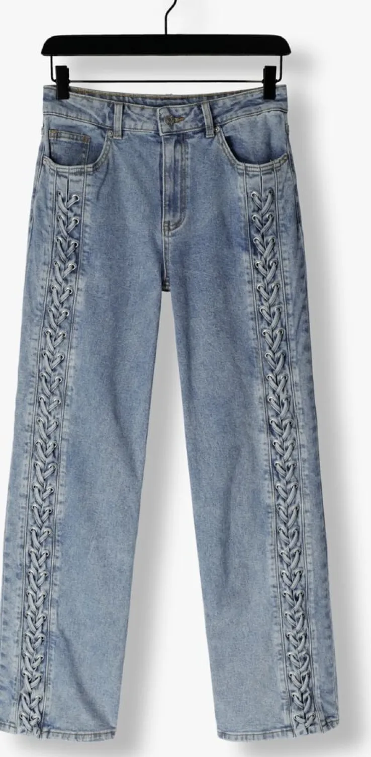 blauwe y.a.s. straight leg jeans yaseyla hw denim jeans s