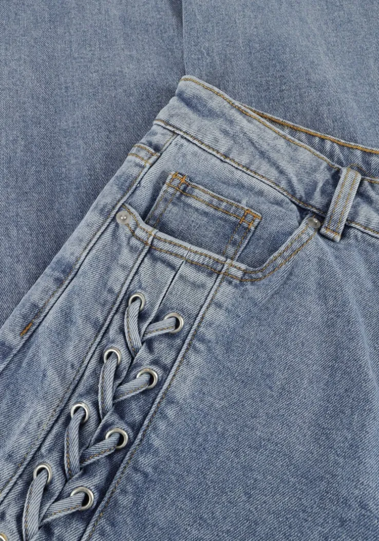 blauwe y.a.s. straight leg jeans yaseyla hw denim jeans s