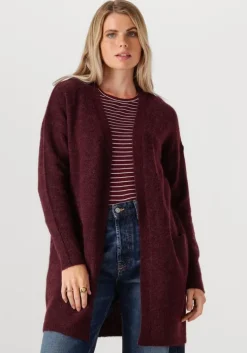 bordeaux selected femme vest slflulu new ls knit long cardigan