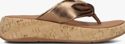 FITFLOP bronzen teenslippers hn3>DAMES Slippers