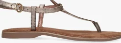 LAZAMANI bronzen platte sandalen 75.422>DAMES Sandalen