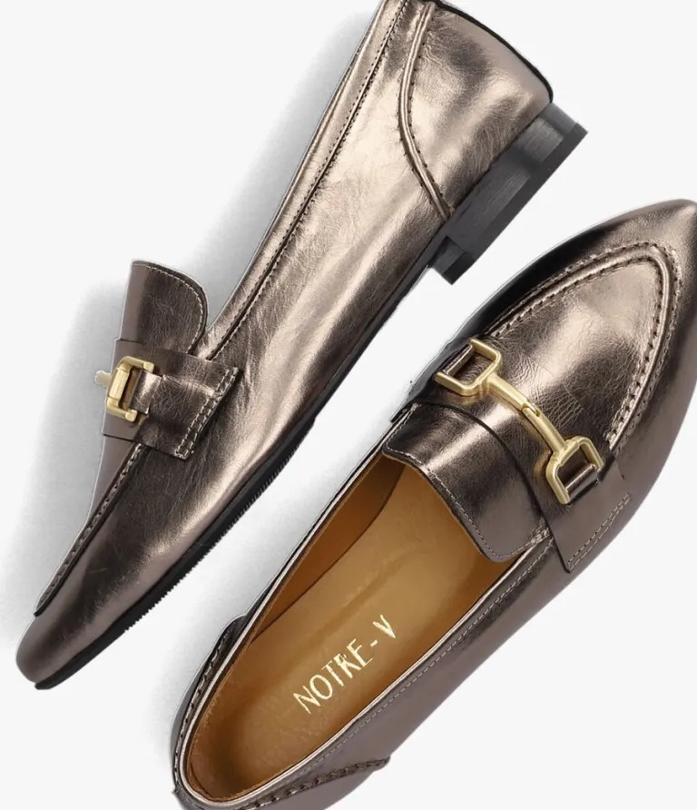 NOTRE-V bronzen loafers 4628>DAMES Loafers