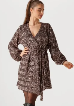 bronzen omoda atelier mini jurk x iris - ilse