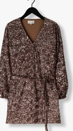 bronzen omoda atelier mini jurk x iris - ilse