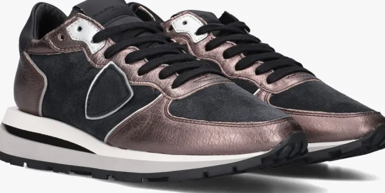 PHILIPPE MODEL bronzen lage sneakers tropez haute low>DAMES Sneakers
