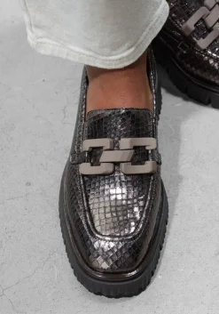 SOFTWAVES bronzen loafers 9.02.07><noscript><img width=