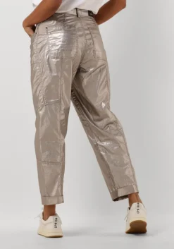 bronzen summum pantalon loose tapered pants foil coated twill