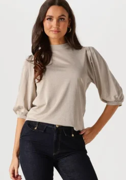 SUMMUM bronzen top short sleeve top soft lurex jersey>DAMES Tops & T-Shirts