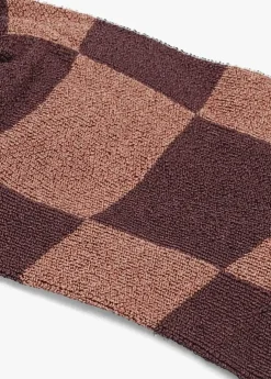 bruine becksondergaard sokken petula check sock