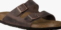bruine birkenstock slippers arizona heren