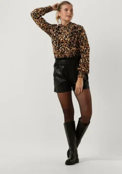 bruine colourful rebel blouses bina leopard boho ruffle blouse
