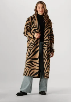bruine colourful rebel mantel zania double breasted wool long coat