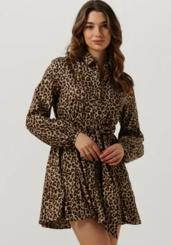 COLOURFUL REBEL e mini jurk minon leopard mini dress>DAMES Jurken