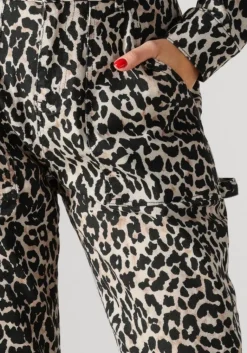 COLOURFUL REBEL e straight leg jeans tinsley leopard denim worker pants><noscript><img width=