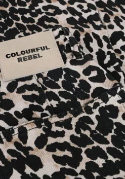 COLOURFUL REBEL e straight leg jeans tinsley leopard denim worker pants><noscript><img width=