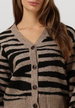 bruine colourful rebel vest shara zebra knitted cardigan