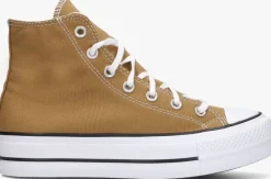 bruine converse hoge sneakers chuck taylor all star lift platform