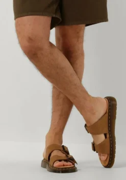 bruine dr martens slippers josef m