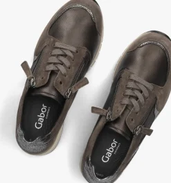 bruine gabor lage sneakers 307