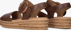 bruine gabor platte sandalen 550.2
