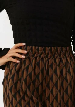 bruine gestuz wijde broek lithilde hw pants