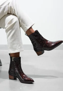 bruine lina locchi enkellaarsjes 3231