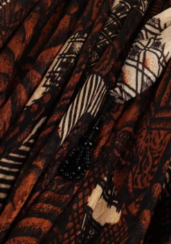 bruine mes demoiselles midi jurk abbey