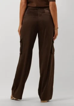 bruine minus cargobroeken wendy wide leg pant