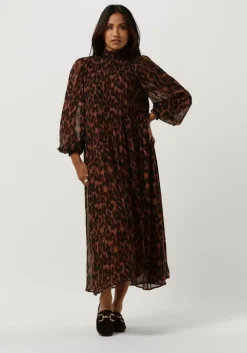 bruine minus midi jurk mia smock long dress 1