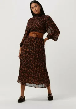 bruine minus midi jurk mia smock long dress 1