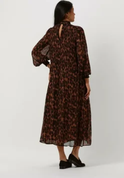 bruine minus midi jurk mia smock long dress 1