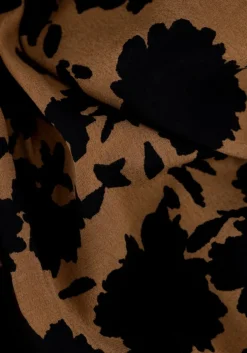 bruine modström midi jurk allison print dress